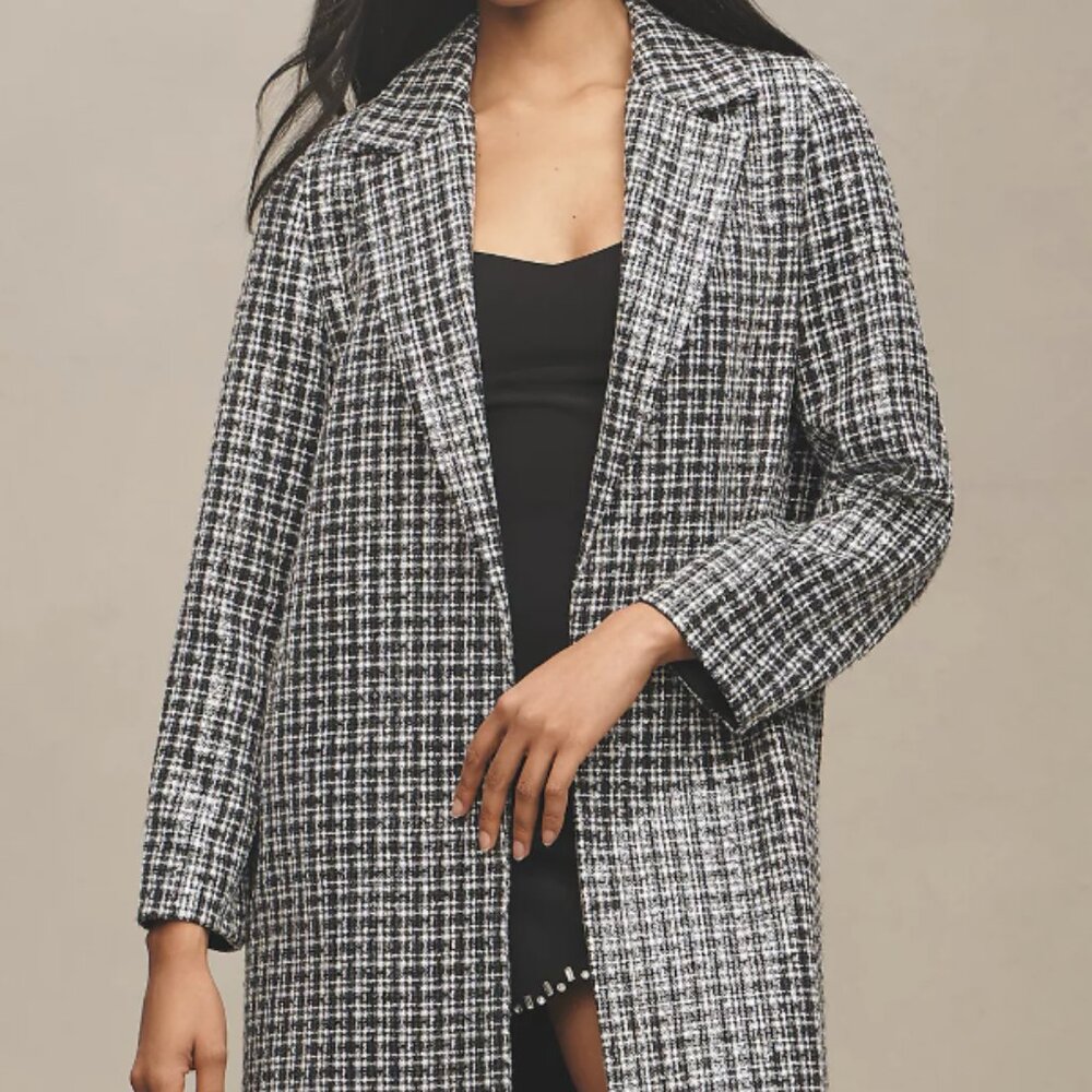 NWT -- MARE MARE  x Sequins Tweed Long Coat -- XL